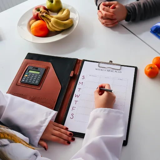 Preparazione di un piano alimentare settimanale durante la consulenza